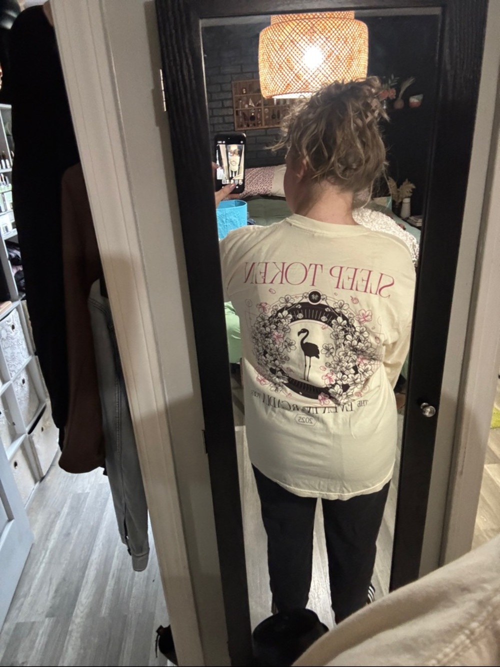 Sleep Token 'Even In Arcadia Tour' Long Sleeve Tee - Cream & Pink - Picture 5 of 8